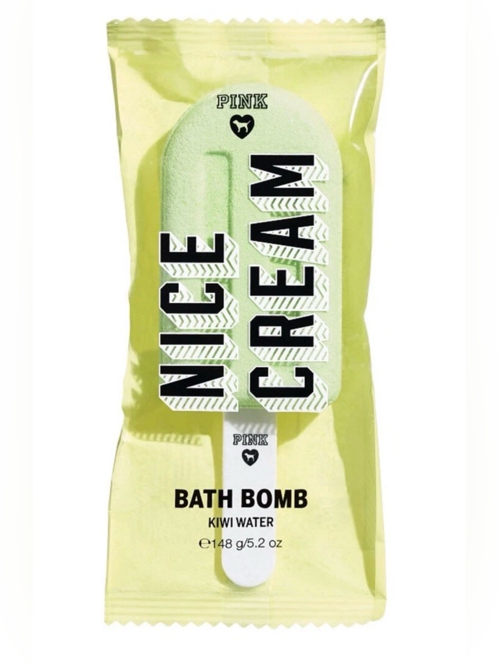 Victoria's Secret PINK Nice Cream Kiwi Water Popsicle Bath Bomb ~ 5.2 Oz